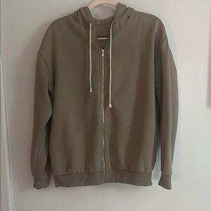 Tan Zip-Up Hoodie